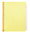 Office Depot® Brand Insertable Dividers With Big Tabs, Buff, Clear Tabs, 8-Tab