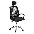 Mind Reader Ergonomic Mesh High-Back Swivel Executive Office Chair, 44-50"H, Black 1 thumbnail image