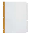 Office Depot® Brand Insertable Dividers With Big Tabs, White, Clear Tabs, 5-Tab