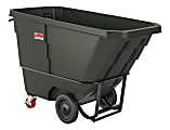 Suncast Commercial Tilt Truck, Standard Duty, 1 Cu Yd., 43-13/16"H x 33-7/8"W x 70"D, Black