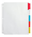 Office Depot® Brand Insertable Extra-Wide Dividers With Big Tabs, Assorted Colors, 5-Tab