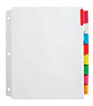 Office Depot® Brand Insertable Extra-Wide Dividers With Big Tabs, Assorted Colors, 8-Tab