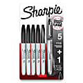 Sharpie® Permanent Markers With Stainless-Steel Marker Case, Fine Point, Stainless-Steel Barrels/Black Ink, Pack Of 5 Markers 1 thumbnail image