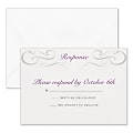 Custom Wedding & Event Response Cards With Envelopes, 4-7/8" x 3-1/2", Charming Type, Box Of 25 Cards