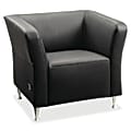 Lorell® Fuze Modular Bonded Leather Lounge Chair, Black 1 thumbnail image