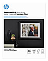 HP Premium Plus Photo Paper for Inkjet Printers, Soft Gloss, Letter Size (8 1/2" x 11"), 80 Lb, Pack Of 50 Sheets (CR667A)