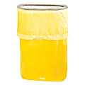 Amscan Pop-Up Plastic Trash Fling Bins, 13 Gallons, Yellow Sunshine, Pack Of 3 Bins