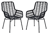 Zuo Modern Lyon Dining Chairs, Black, Set Of 2 Chairs