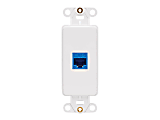 Tripp Lite Center Plate Insert, Decora Style - Vertical, 1 Port - Faceplate - wall mountable - white - 1 port 1 thumbnail image