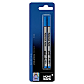 Montblanc® Refills, Rollerball, Fine Point, Blue, Pack Of 2