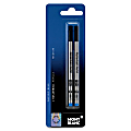 Montblanc® Refills, Rollerball, Medium Point, Blue, Pack Of 2 1 thumbnail image