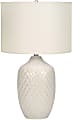 Monarch Specialties Fran Table Lamp, 25”H, Ivory/Cream