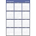 AT-A-GLANCE 2023 RY Vertical Horizontal Reversible Erasable Yearly Wall Calendar, Blue, Extra Large, 48" x 32"