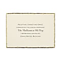 Custom Premium Wedding & Event Reception Cards, 4-7/8" x 3-1/2", Deckled In Gold, Box Of 25 Cards