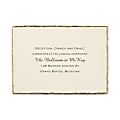 Custom Premium Wedding & Event Reception Cards, 4-7/8" x 3-1/2", Deckled In Gold, Box Of 25 Cards 1 thumbnail image