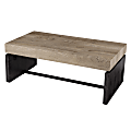 SEI Furniture Hapsford Cocktail Table, 17"H x 43-1/2"W x 23-3/4"D, Black/Natural 1 thumbnail image