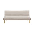 Lifestyle Solutions Serta Cameron Convertible Futon, 28”H x 66-1/8”W x 33-1/8”D, Khaki/Natural 1 thumbnail image