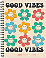 2024-2025 Willow Creek Press Weekly/Monthly Planner, 6-1/2" x 8-1/2", Good Vibes, July To June, 46241