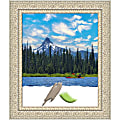Amanti Art Fair Baroque Cream Wood Picture Frame, 23" x 27", Matted For 18" x 22"