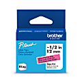 Brother P-touch Btag Label Tape, BTAGP31, 0.47 in by 13.1 ft, Black on Pink 1 thumbnail image