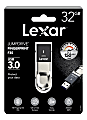 Lexar® JumpDrive® Fingerprint F35 USB 3.0 Flash Drive, 32GB, Black, LJDF35-32GBNL