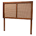 Baxton Studio Prewitt Mid-Century Modern Headboard, Queen, 60”H x 63”W x 1-5/8”D, Ash Walnut