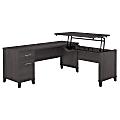 Bush Furniture Somerset 72"W 3-Position Sit-To-Stand L-Shaped Desk, Storm Gray, Standard Delivery 1 thumbnail image
