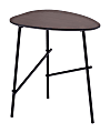 Zuo Modern Ireland MDF And Steel Triangle End Table, 21-5/16”H x 20-15/16”W x 15-7/16”D, Dark Brown/Black