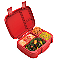 Bentgo Fresh 4-Compartment Bento-Style Lunch Box, 2-7/16"H x 7"W x 9-1/4"D, Red 1 thumbnail image