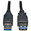 Tripp Lite USB 3.0 SuperSpeed Extension Cable - USB-A to USB-A, M/F, Black, 3 ft. (0.9 m) - First End: 1x USB Type A Male USB - U324003BK 1 thumbnail image