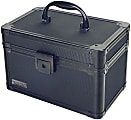 IdeaStream Metal Divided Storage Box, 6-1/2"H x 6"W x 6"D, Black 1 thumbnail image