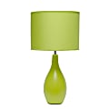 Creekwood Home Essentix Ceramic Dewdrop Table Lamp, 18-1/8"H, Green Shade/Green Base 1 thumbnail image