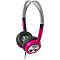 ifrogz Toxix Headphones - Stereo - Hot Pink - Wired - 32 Ohm - 18 Hz 20 kHz - Over-the-head - Binaural - Supra-aural - 3.94 ft Cable