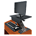 Kantek Desk-Mounted Sit-To-Stand Workstation, 21 1/2"H x 23 1/2"W x 23 1/2"D, Black