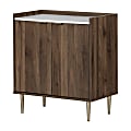 South Shore Hype 29"W Storage Cabinet, Natural Walnut/Faux Carrara Marble 1 thumbnail image