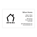 Raised-Print Business Cards, 3 1/2" x 2", White Vellum/Black Only