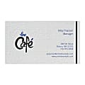 2-Color Textured-Print Business Cards, Traditional, 80 Lb. Gray Laid, 4/0, 3 1/2" x 2", Box Of 250