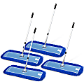 Gritt Commercial All-In-One Microfiber Dust Mop Sets With 72" Telescopic Handle, 36", Blue/Silver, Pack Of 4 Sets 1 thumbnail image