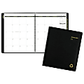 AT-A-GLANCE® Monthly Planner, 13 Months, 8 7/8" x 11", 100% Recycled, Black, January 2018 to January 2019 (70260G05-18)