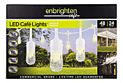 Jasco Enbrighten Classic LED Caf Lights, 48', Indoor/Outdoor, White Cord/Multicolor Lights 1 thumbnail image