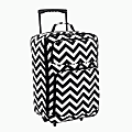 iGnite Two-Tone Zig Zag Collapsible Carry-On Luggage, 20"H x 14"W x 8"D, Chevron Print