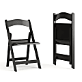 Flash Furniture Hercules 1000-lb Weight Capacity Folding Event Chairs, Black, Set Of 2 Chairs