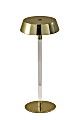 Adesso Orla LED Cordless Table Lamp, Shiny Gold/Clear Acrylic 1 thumbnail image