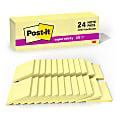 Post-it® Super Sticky Notes, 3 in x 3 in, 24 Pads, 90 Sheets/Pad, 2x the Sticking Power, Canary Yellow 1 thumbnail image