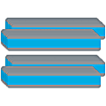 Ashley Productions Double Wide Reading Guide Sentence Strips, 1-1/4" x 7-1/4", Blue, 12 Strips Per Pack, Bundle Of 2 Packs 1 thumbnail image