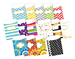 Barker Creek Curated Collection 5-Design Library Pocket Set, 3-1/2" x 5-1/8", Multicolor, Pack Of 150 Pockets