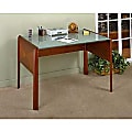 Studio RTA® Office Tech 48" Desk, 36 1/4"H x 48"W x 30 1/4"D, Cherry/Glass 1 thumbnail image