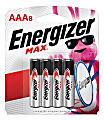 Energizer® Max® AAA Alkaline Batteries, Pack Of 8