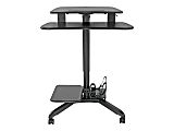 Eaton Tripp Lite Series Rolling Desk TV / Monitor Cart - Height Adjustable - Cart (fasteners, keyboard shelf, wrench, monitor shelf) - for LCD display / PC equipment - MDF, steel - black, silver