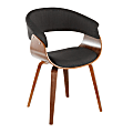 LumiSource Vintage Mod Chair, Walnut/Charcoal